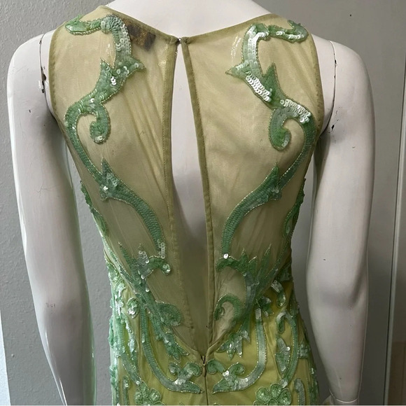 🔥HOST PICK🔥 Lotus Threads Green Sequined Formal Gown - Prom Dress - Wedding sz 8 - Picture 5 of 11